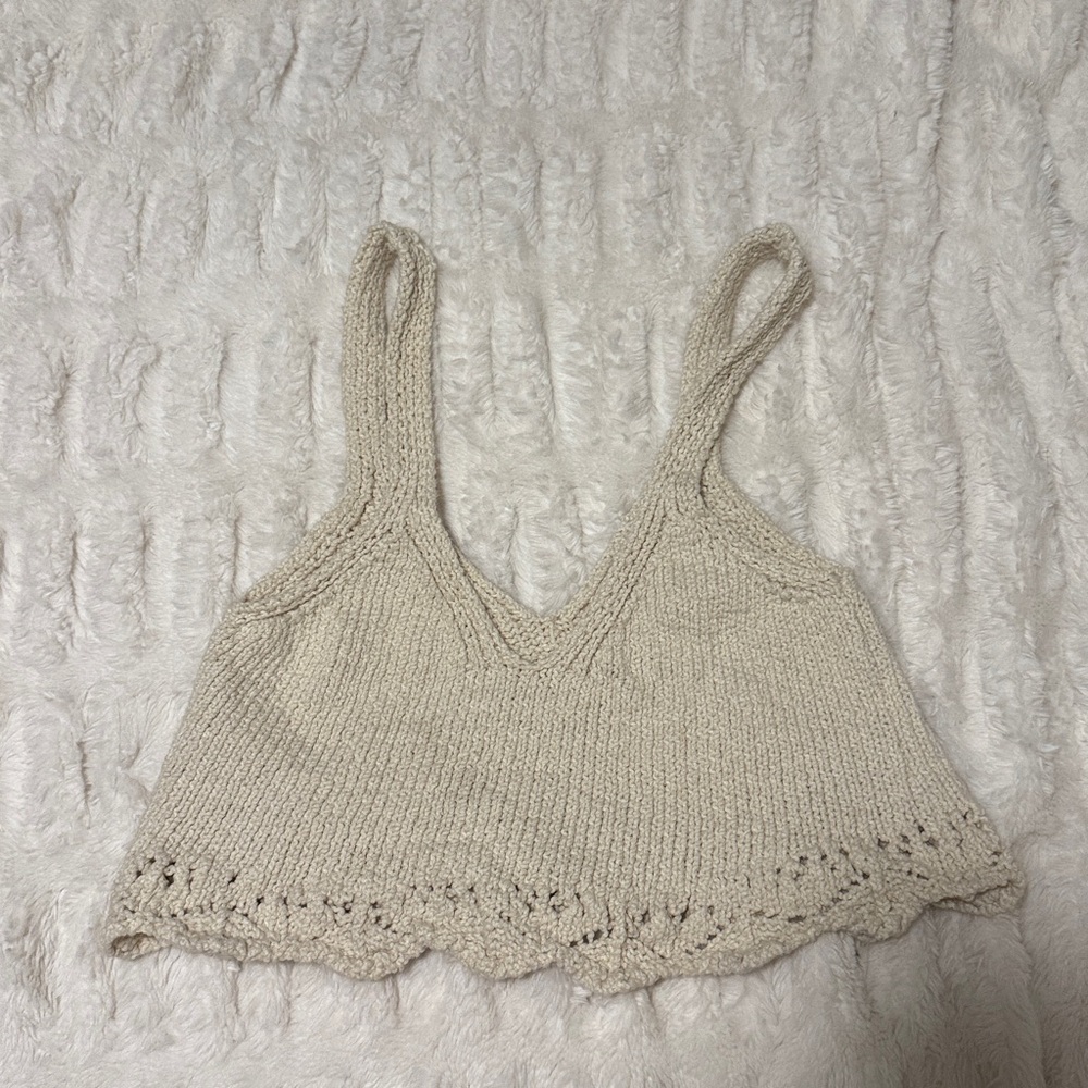 Zara Cream Knit Tank Top